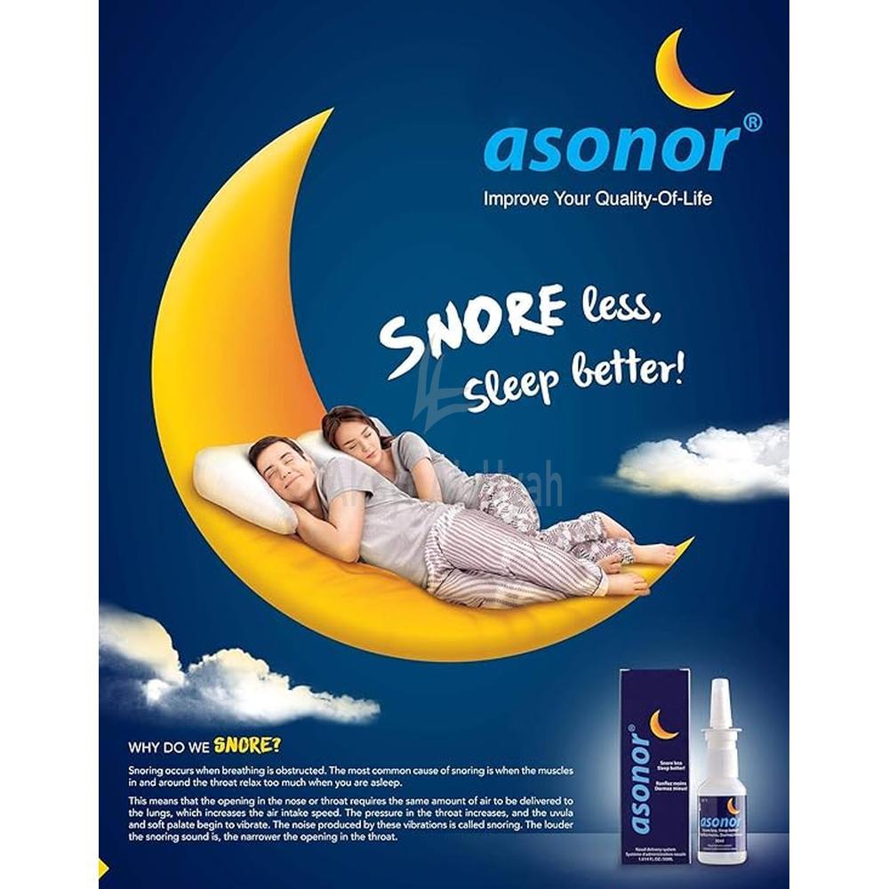 ASONOR SNORE LESS NASAL SPRAY 30ML
