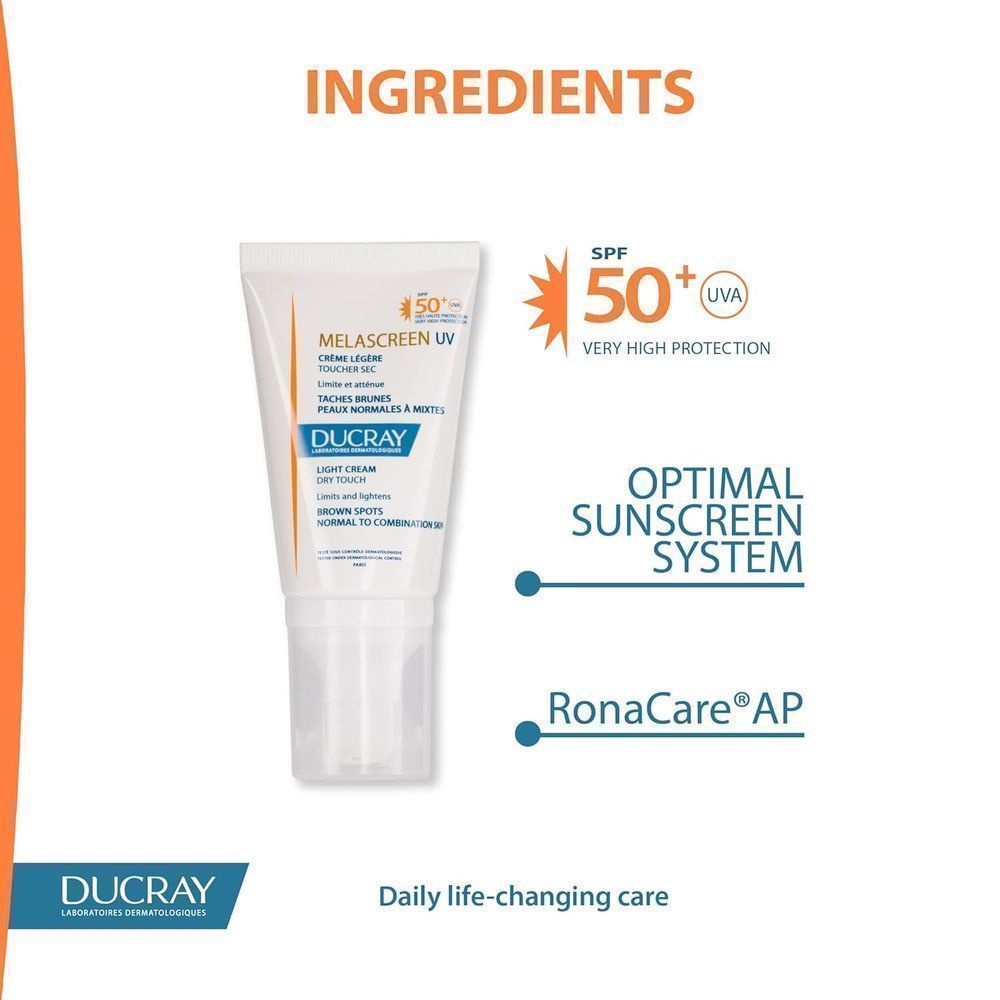 DUCRAY MELASCREEN PP LIGHT SUN CREAM (SPF50+) 40ML#566284 10