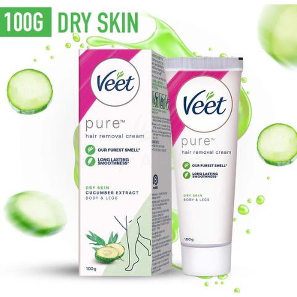 VEET PURE DRY SKIN CUCUMBER EXT. HAIR RE.CR.100G #2300
