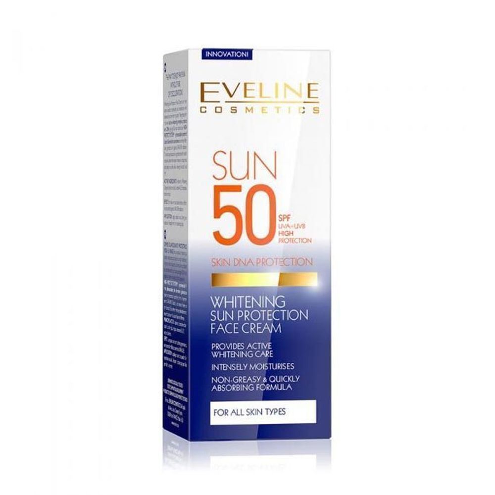 EVELINE SUN SPF 50 + WHITENING FACE CREAM 50ML#0906 1