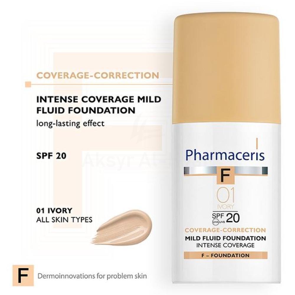 PH.ERIS MILD FLUID FOUNDATION SPF 20 IVORY CREAM 30ML #10049 1