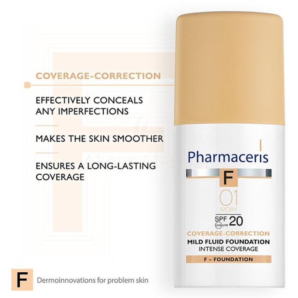 PH.ERIS MILD FLUID FOUNDATION SPF 20 IVORY CREAM 30ML #10049 3
