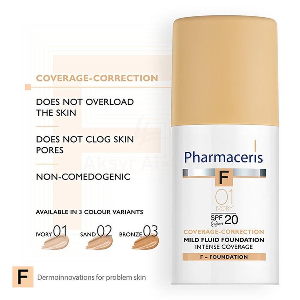 PH.ERIS MILD FLUID FOUNDATION SPF 20 IVORY CREAM 30ML #10049 4