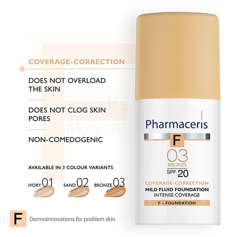 PH.ERIS MILD FLUID FOUNDATION SPF 20 BRONZE CREAM 30ML#10051 4
