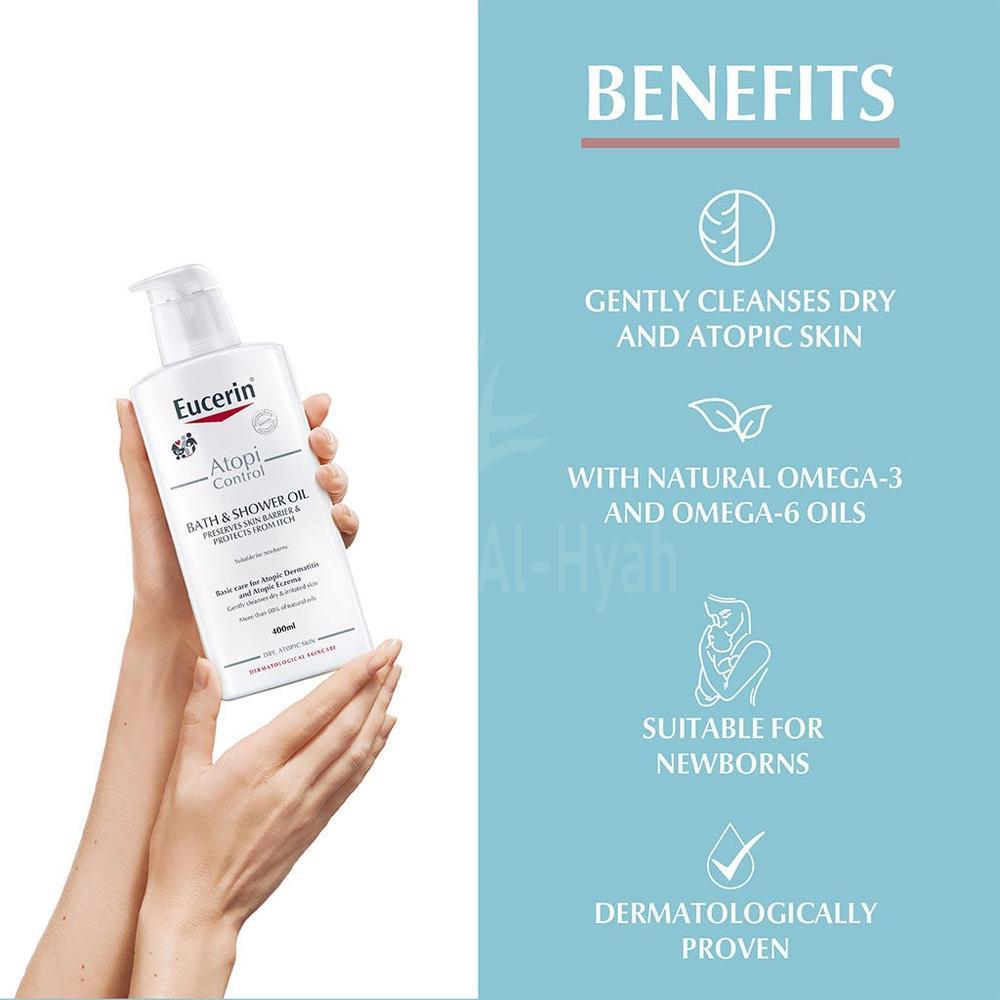 EUCERIN ATOPIC CONTROL BATH&SHOWER OIL 400ML(63173) 6