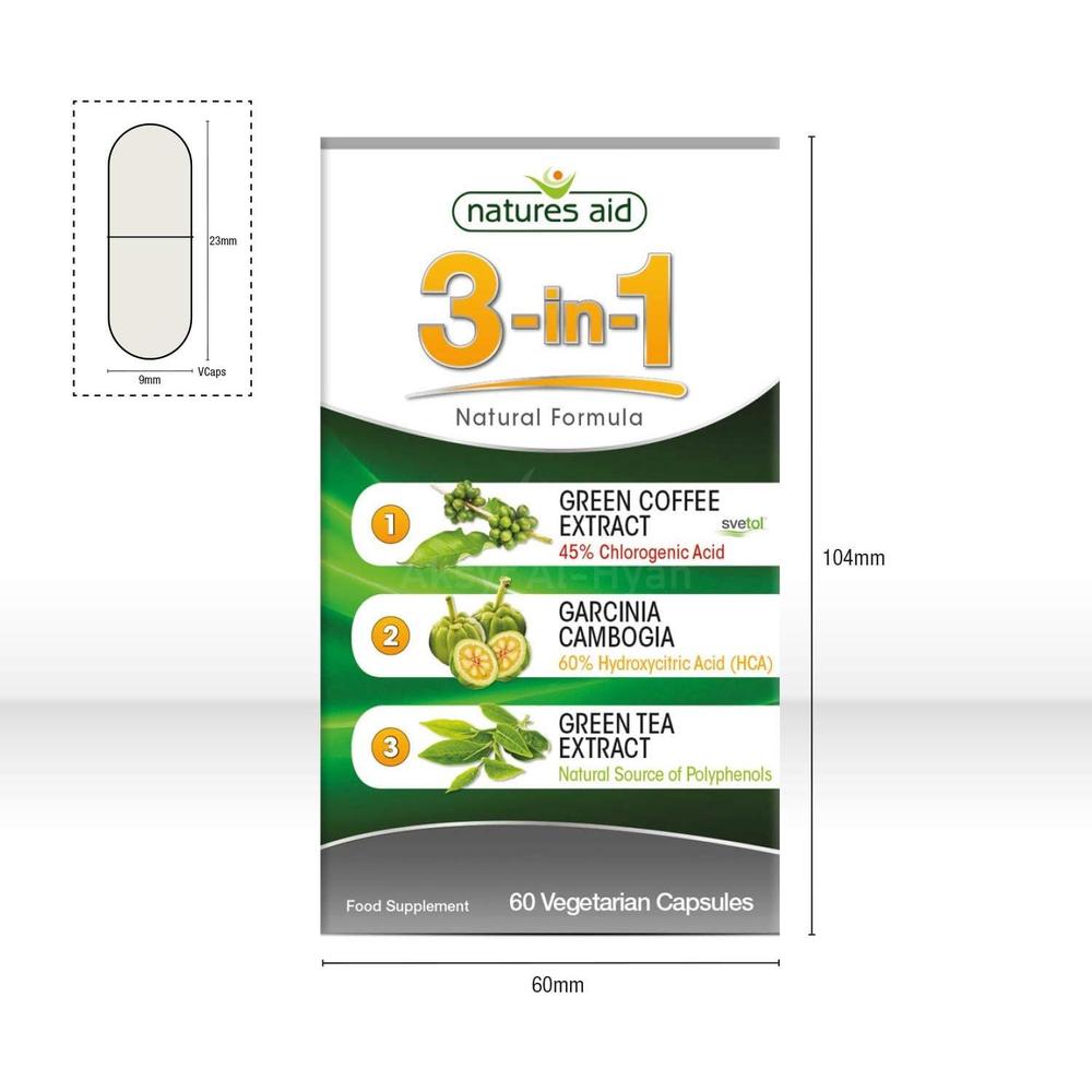 NAT.AID 3 IN 1 NAT.FORMULA  VEG.CAP 60'S 5