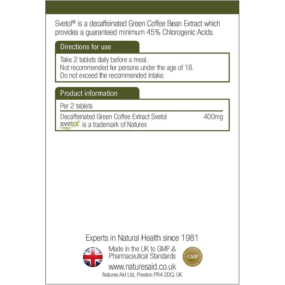 NAT.AID GREEN COFFEE EXTRACT 200MG TAB 60'S 3