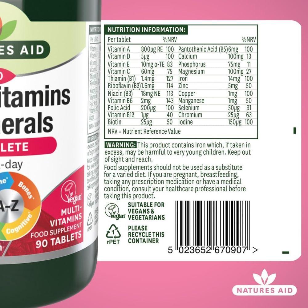 NAT.AID ONE-A-DAYS MULTI-VITAMIN & MINERALS S.GELS90'S 5