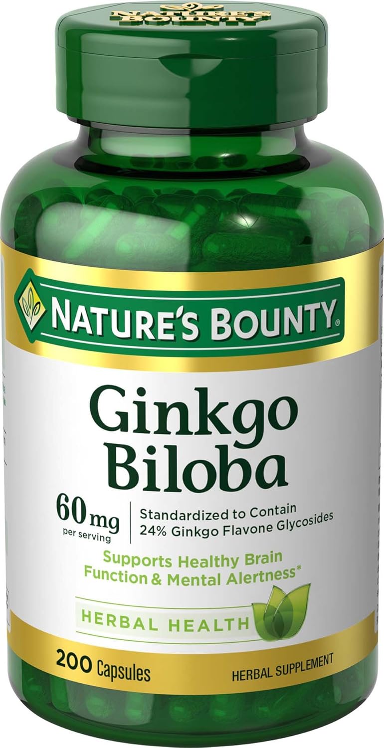 NAT.BOUNTY GINKGO BILOBA 60MG CAP 200'S