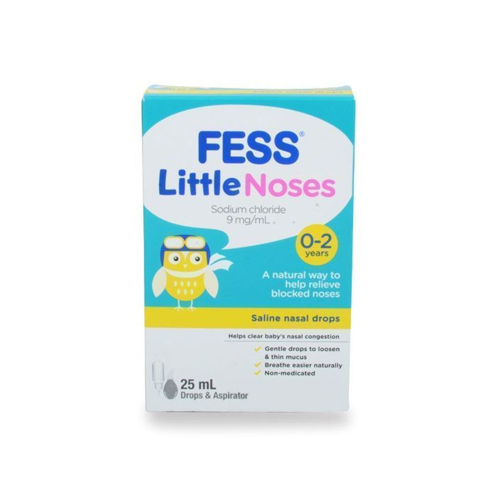 FESS LITTLE NOSE SALINE NASAL DROPS W/ASPIRATOR 25ML