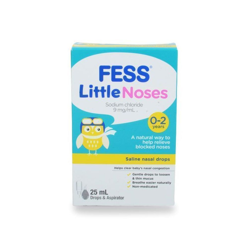 FESS LITTLE NOSE SALINE NASAL DROPS W/ASPIRATOR 25ML 1