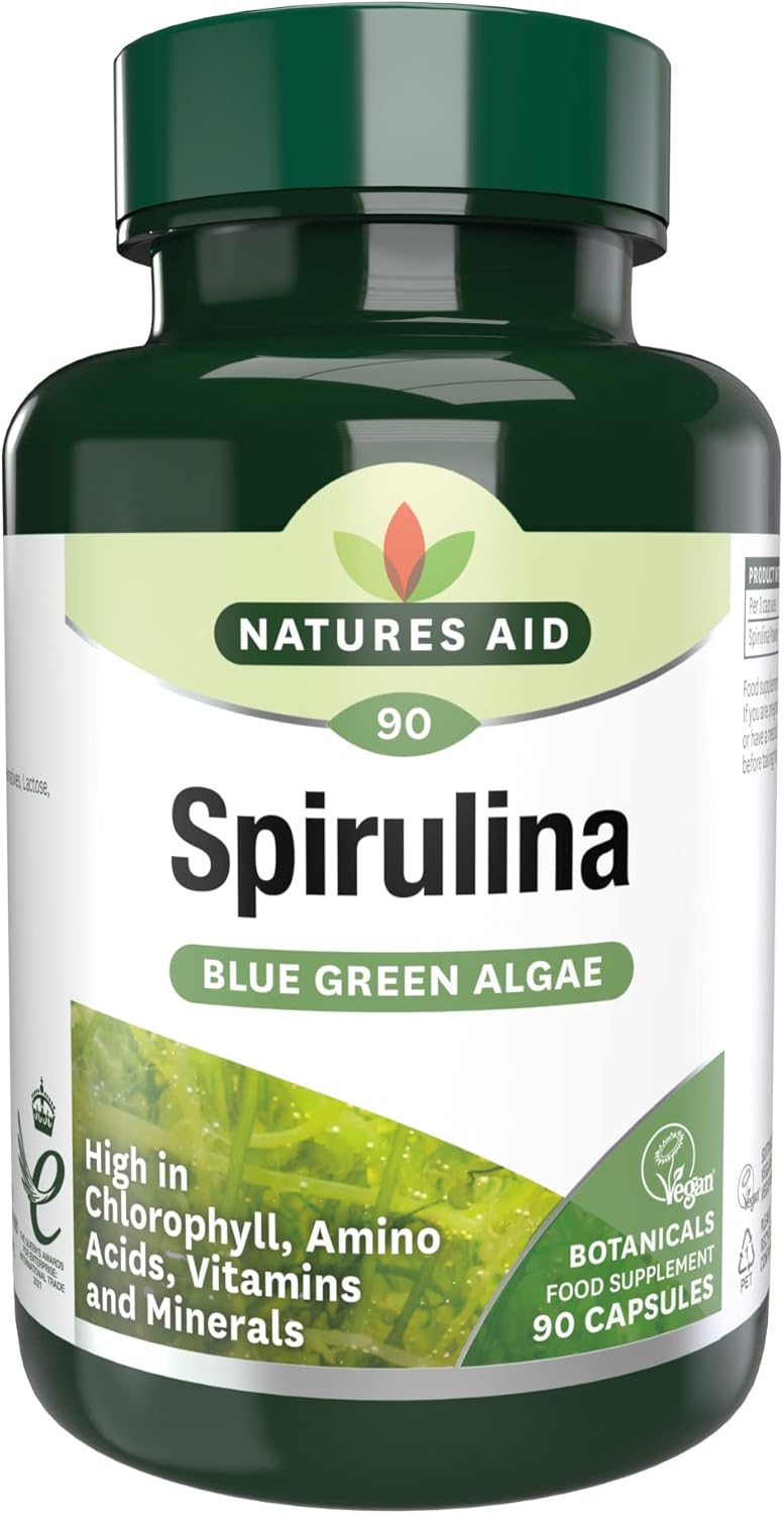 NAT.AID ORGANIC SPIRULINA 500MG CAP 90'S