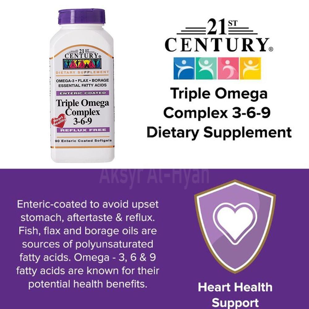 21 CH TRIPLE OMEGA COMPLEX 3-6-9 SOFTGELS 90 #62382 3