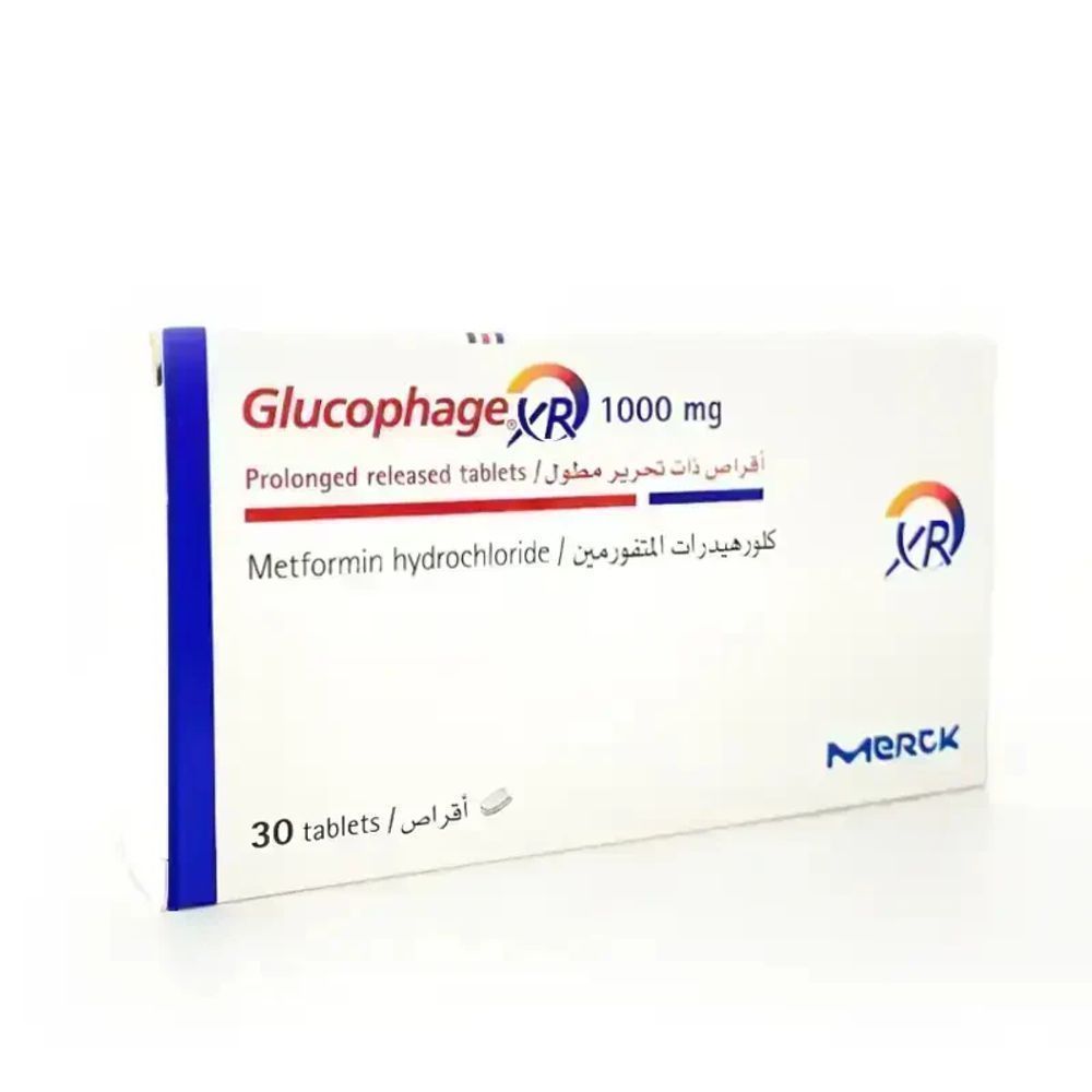 GLUCOPHAGE XR 1000MG TAB 30'S