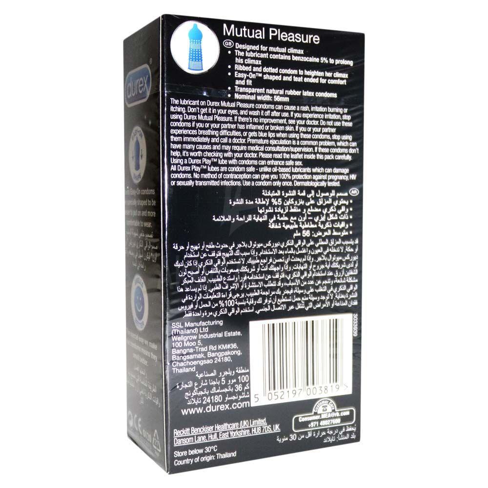 DUREX MUTUAL PLEASURE CONDOM 10'S #RH827