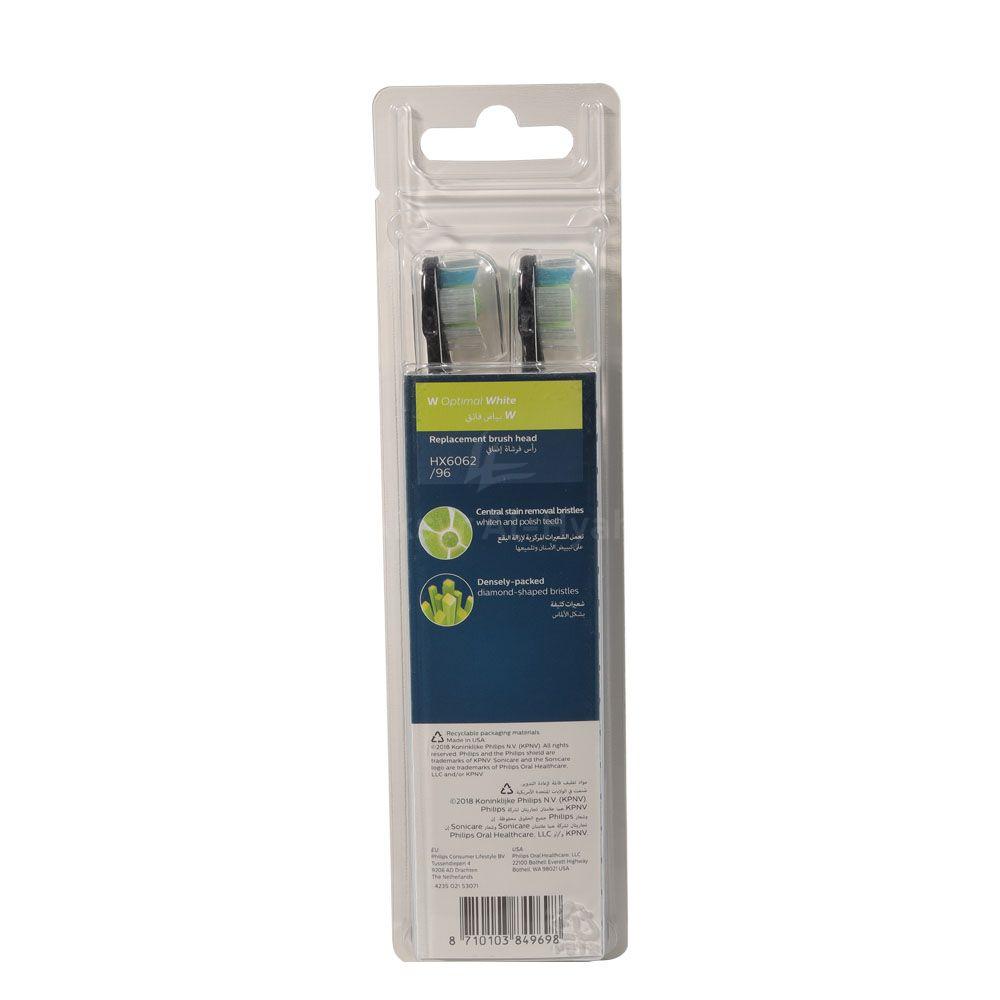 PHILIPS SONICARE REFILL OPT.WHITE(BLACK) 2'S#HX6062/96