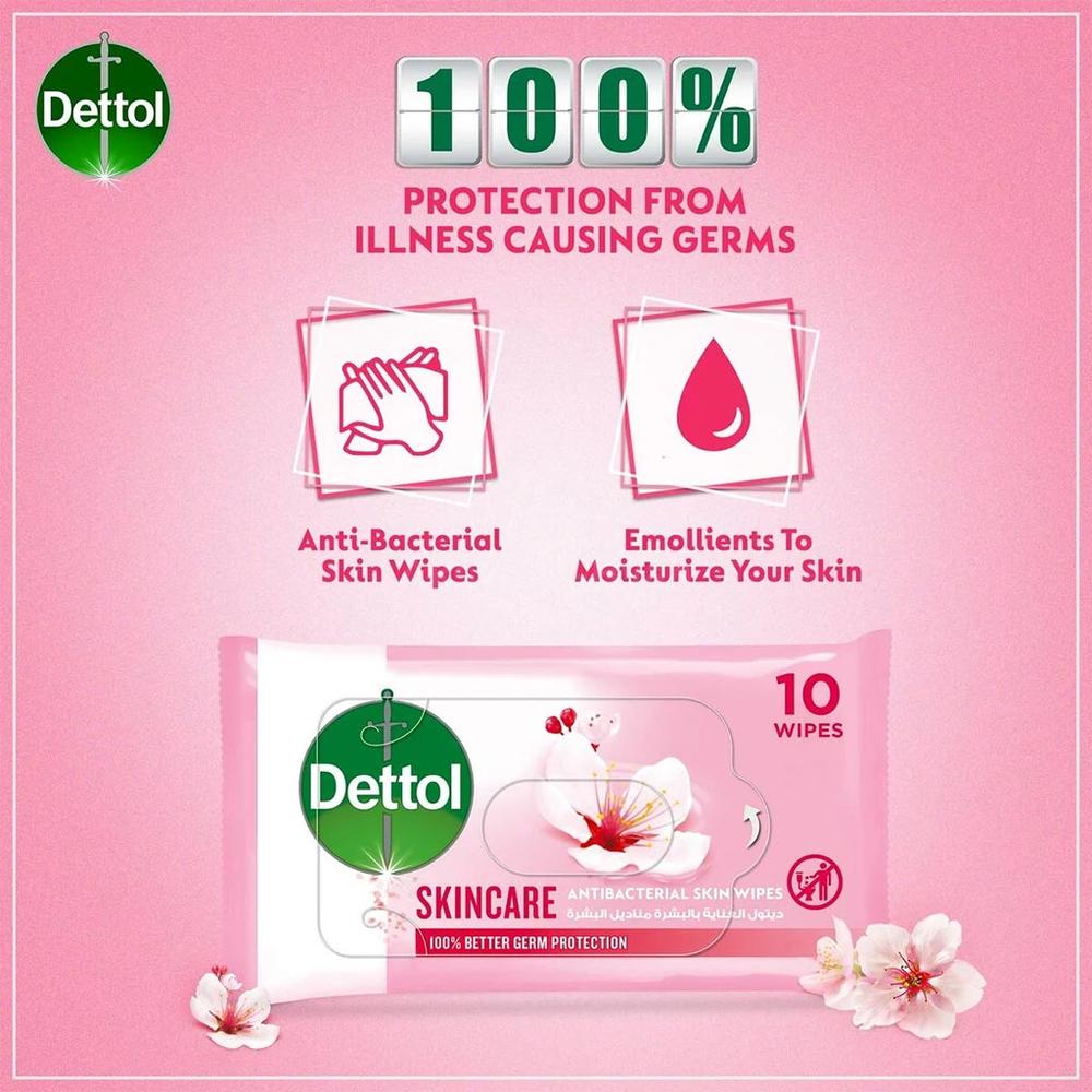 DETTOL ANTI.BAC.WIPES SKIN CARE 10'S #28000 2