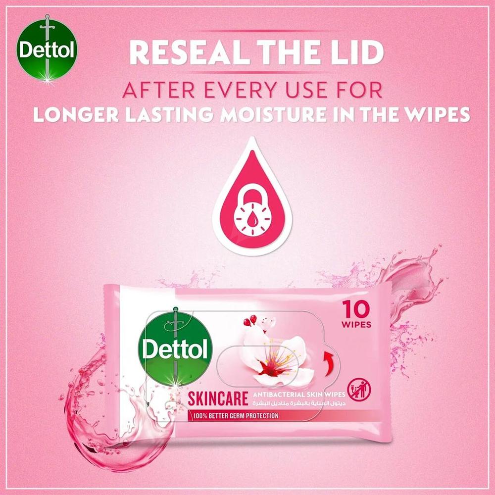 DETTOL ANTI.BAC.WIPES SKIN CARE 10'S #28000 5
