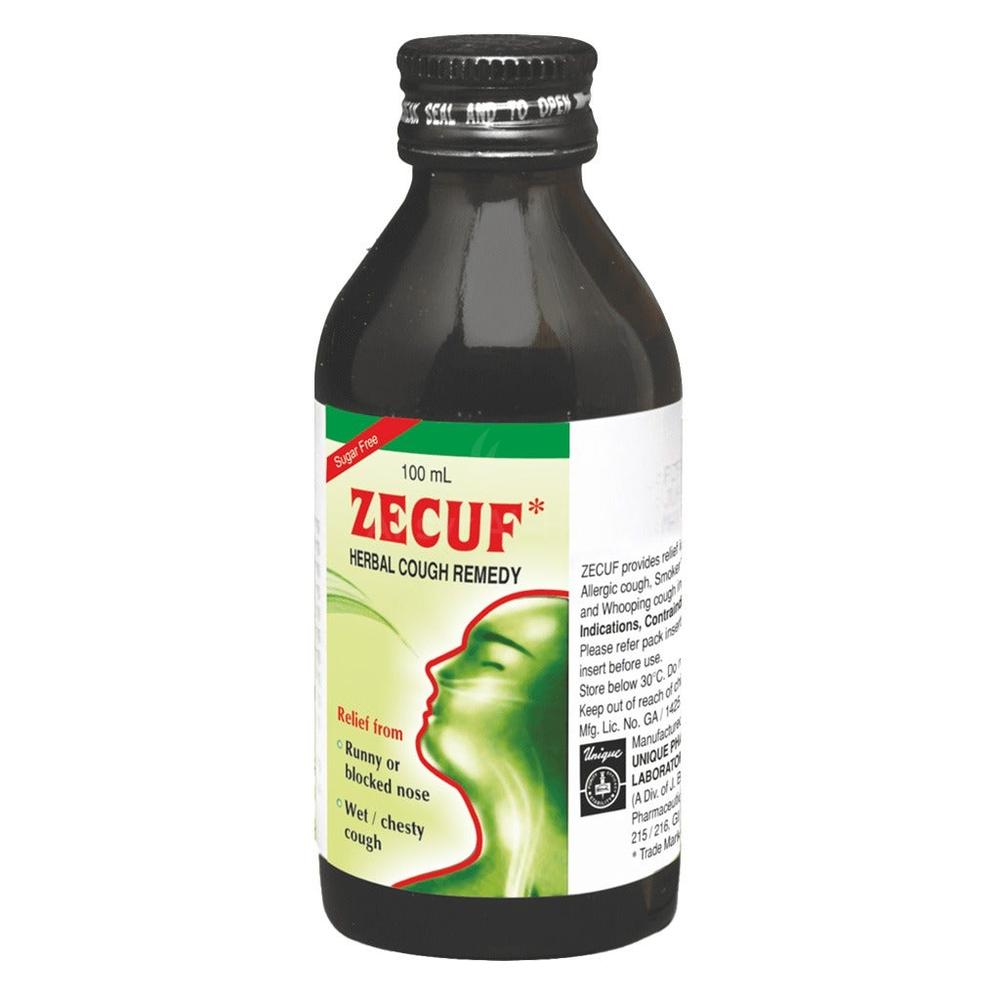 ZECUF HERBAL COUGH SUGAR FREE SYRUP 100ML