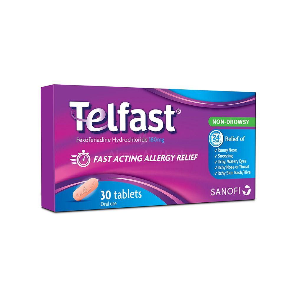 TELFAST 180MG TABLETS 30'S