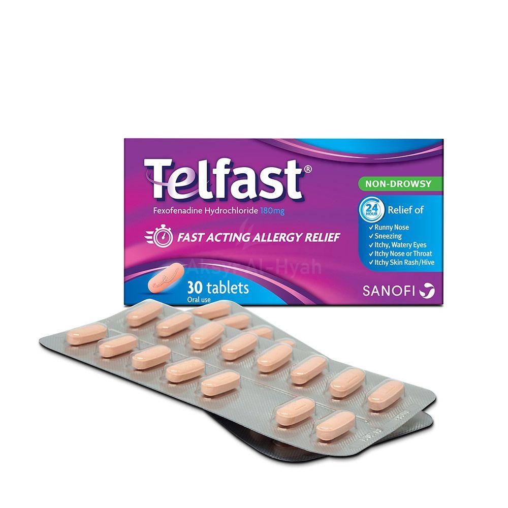TELFAST 180MG TABLETS 30'S