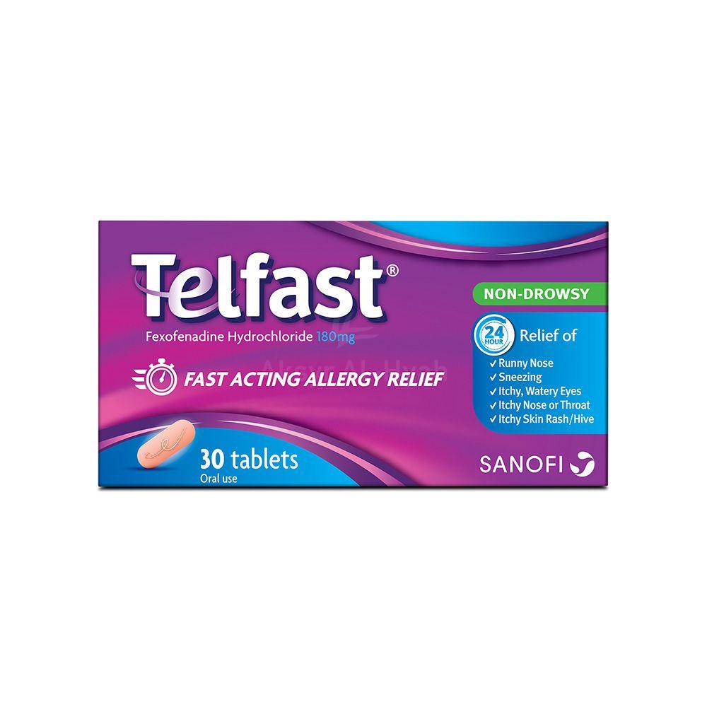 TELFAST 180MG TABLETS 30'S