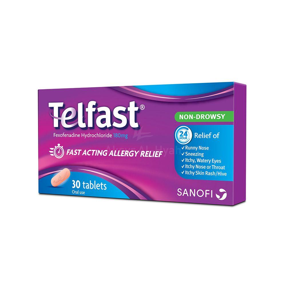 TELFAST 180MG TABLETS 30'S