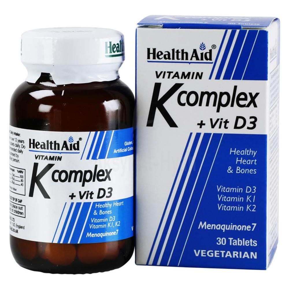 H/AID VITAMIN K COMPLEX + VIT D3 TAB 30'S