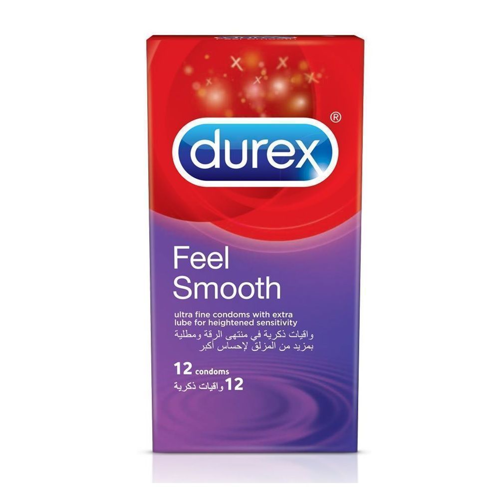 DUREX FEEL SMOOTH CONDOMS 12'S #RH808