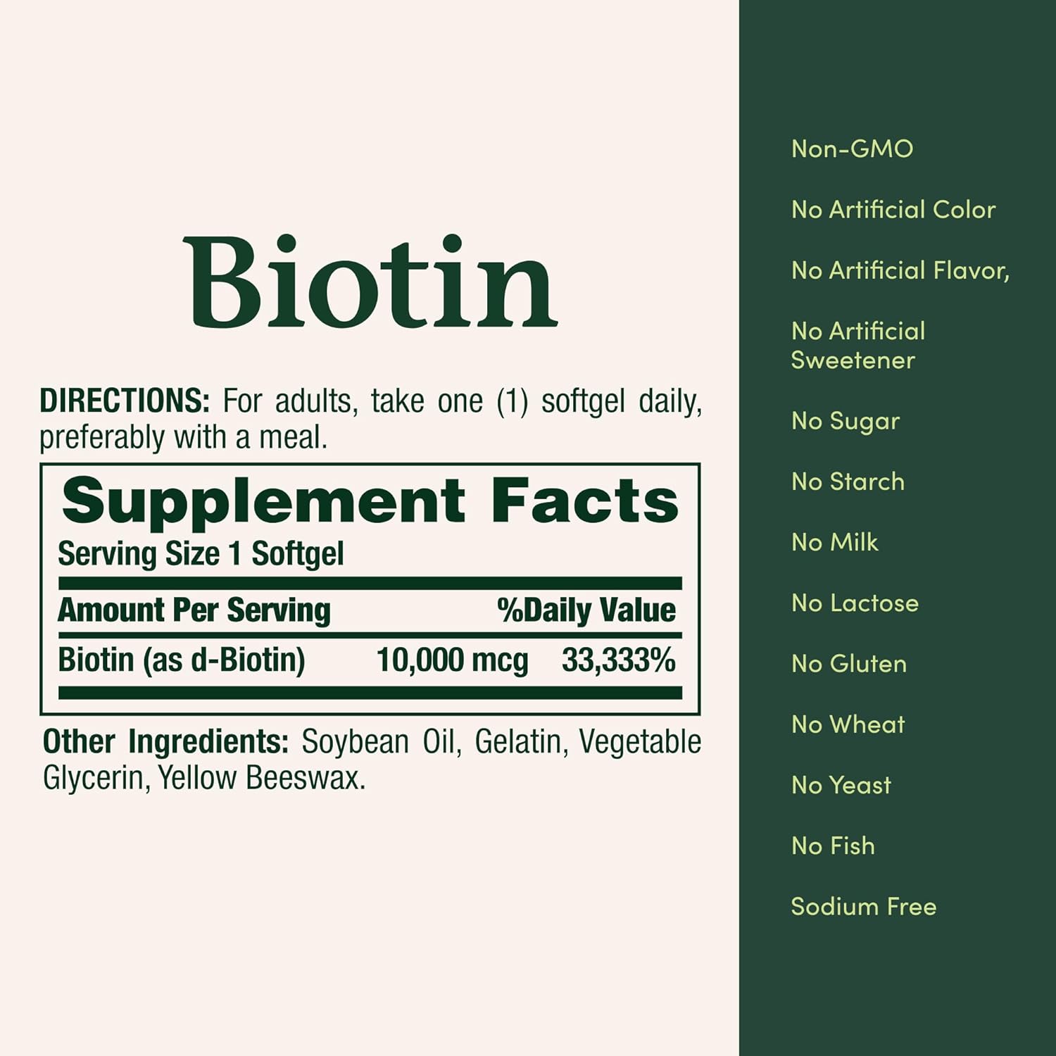 NAT.BOUNTY BIOTIN 10000MCG SOFTGELS 120'S 3