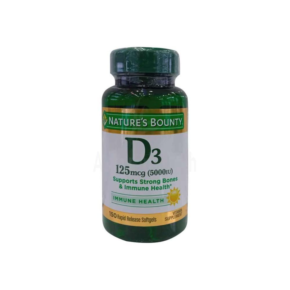 NAT.BOUNTY D3-5000IU SOFTGELS 150'S