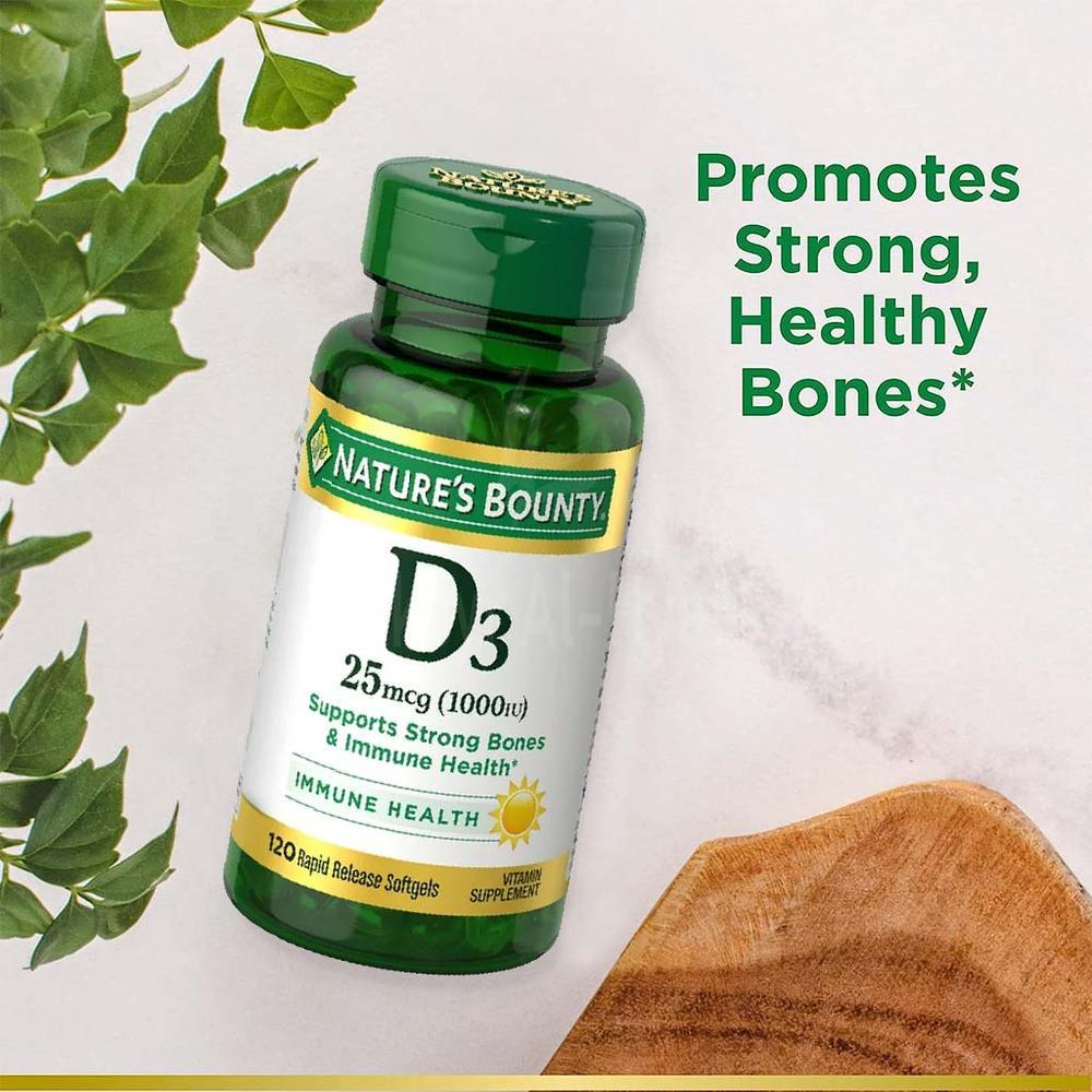 NAT.BOUNTY D3-1000IU SOFTGELS 120'S 3