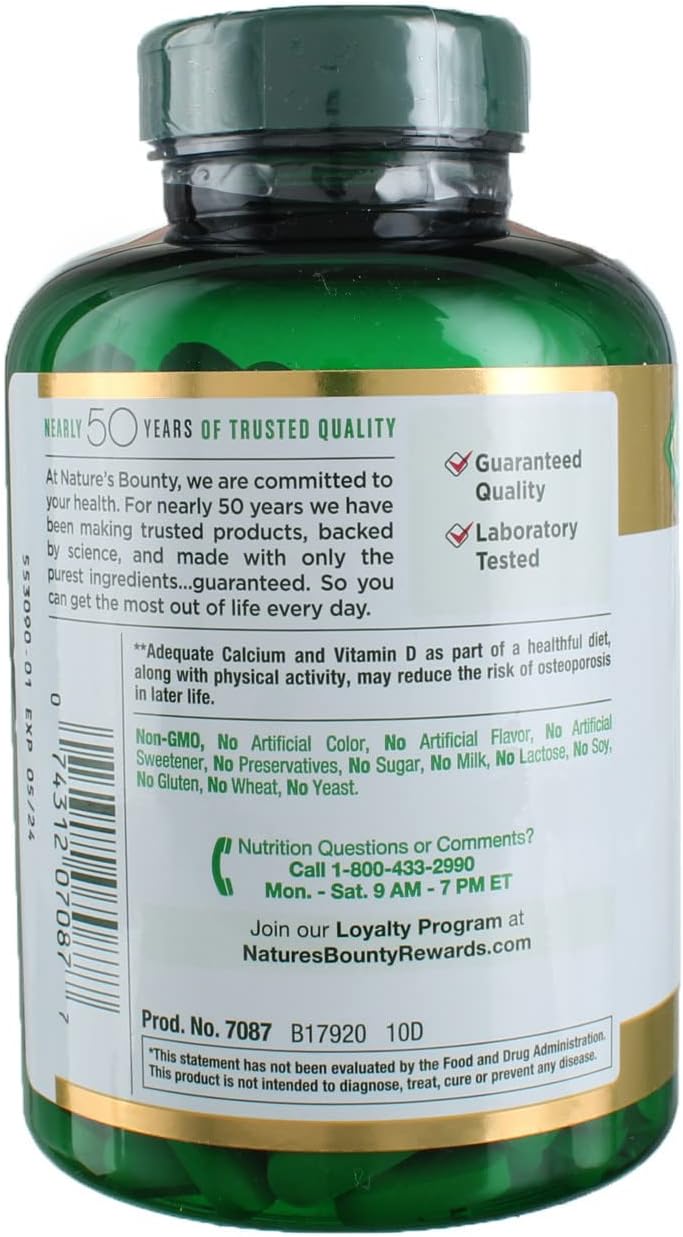 NAT.BOUNTY CALCIUM 500MG/ VIT D3 TAB 300'S 2