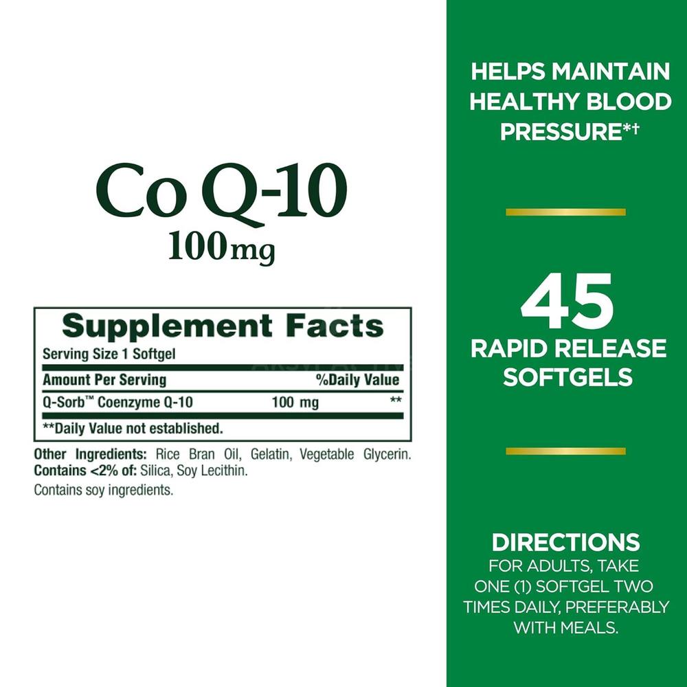 NAT.BOUNTY COQ-10 100MG SOFTGELS 45'S 1