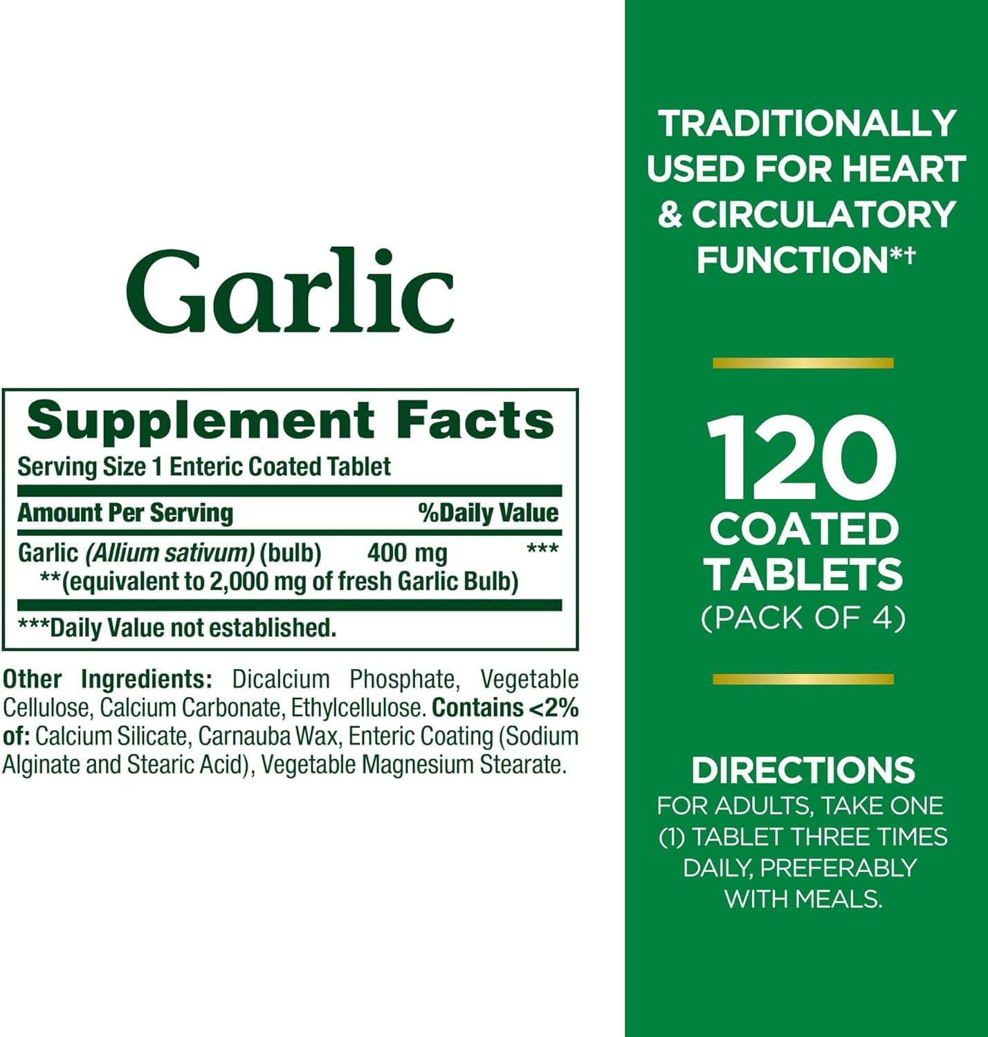 NAT.BOUNTY GARLIC 2000MG SOFTGELS 120'S 2