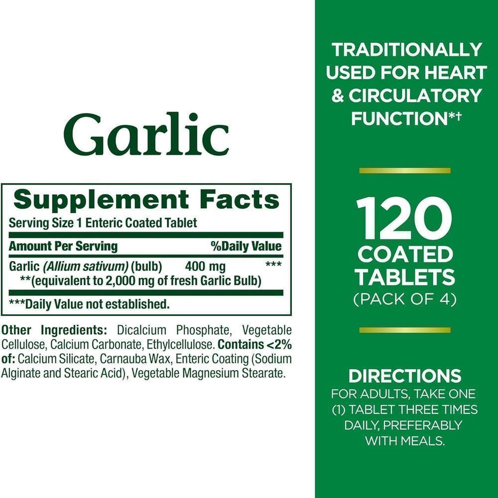 NAT.BOUNTY GARLIC 2000MG SOFTGELS 120'S 6
