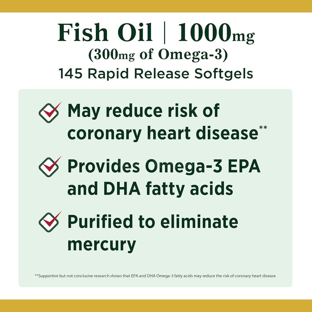 NAT.BOUNTY FISH OIL 1000MG/OMEGA 3 145'S 2