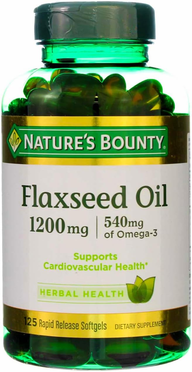 NAT.BOUNTY FLAXSEED OIL 1200MG SOFTGEL 125'S