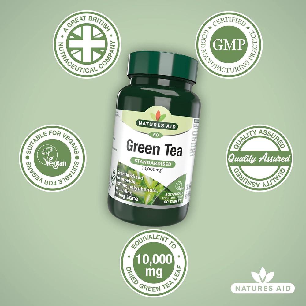 NAT.AID GREEN TEA 10 000MG TAB 60'S 3