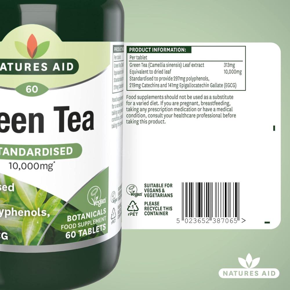 NAT.AID GREEN TEA 10 000MG TAB 60'S 5