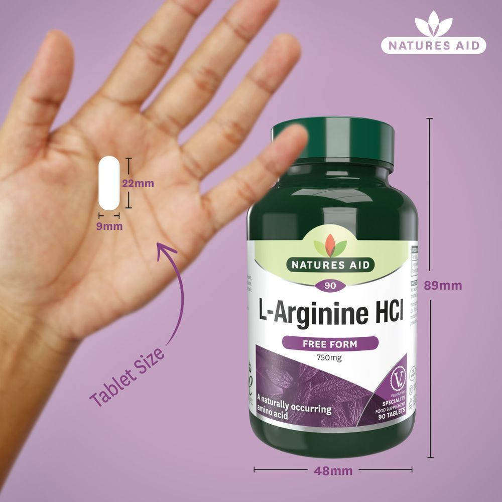 NAT.AID L-ARGININE HCL 750MG TAB 90'S 3
