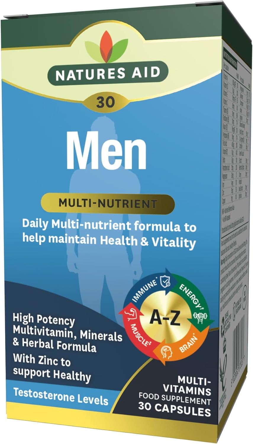NAT.AID MEN HEALTHY & VITALITY CAPS 30'S