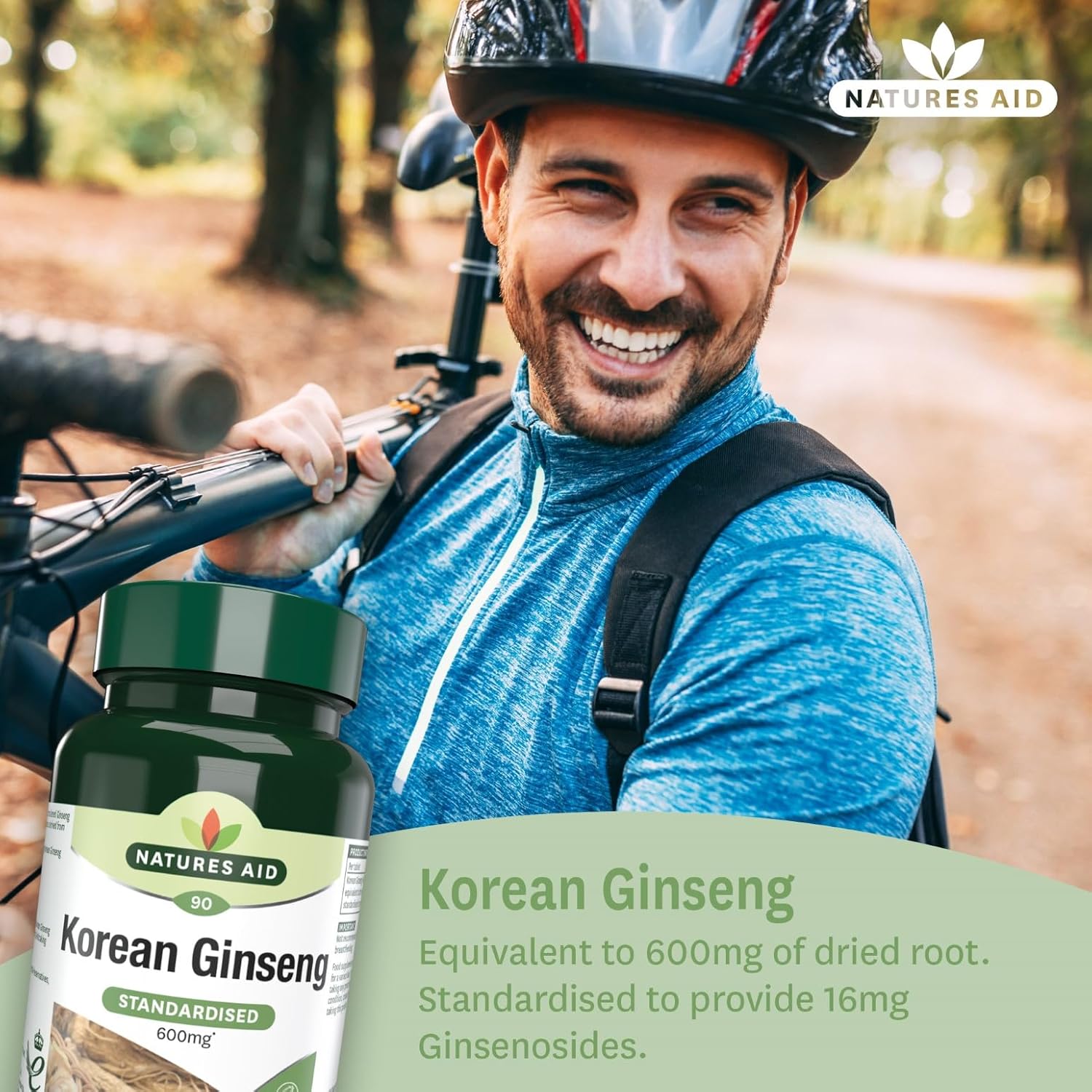 NAT.AID KOREAN GINSENG 600MG TAB 90'S 3