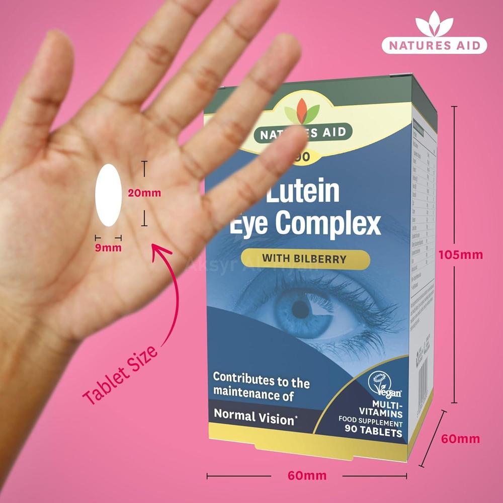 NAT.AID LUTEIN EYE COMPLEX W/BILBERRY TAB 90'S 3