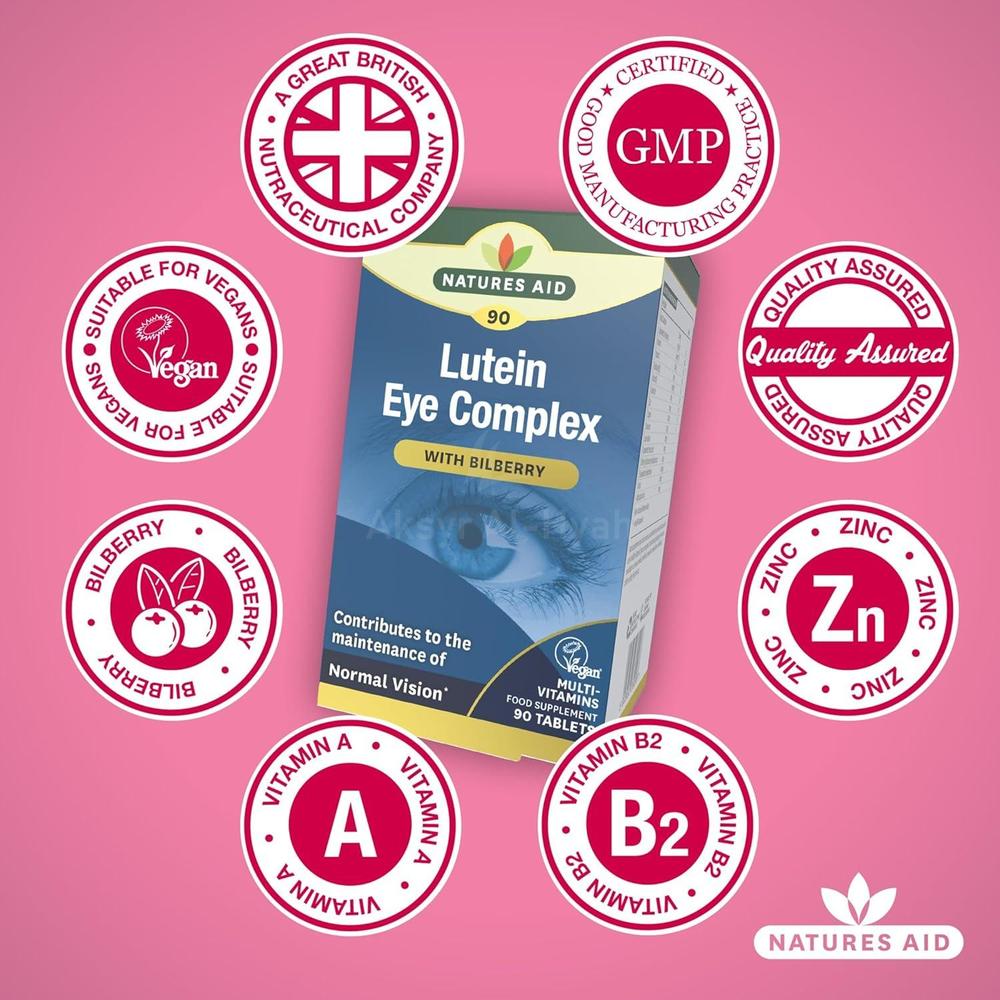 NAT.AID LUTEIN EYE COMPLEX W/BILBERRY TAB 90'S 4
