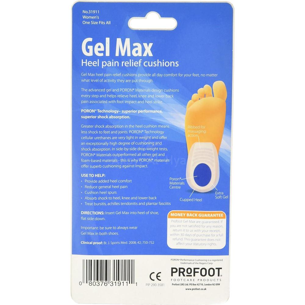 PF GEL HEEL HALF CUSHION WOMEN'S PAIR 1