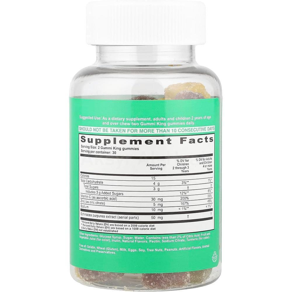 GUMMI KING ECHINACEA + VIT.C & ZINC GUMMIES 90'S 1