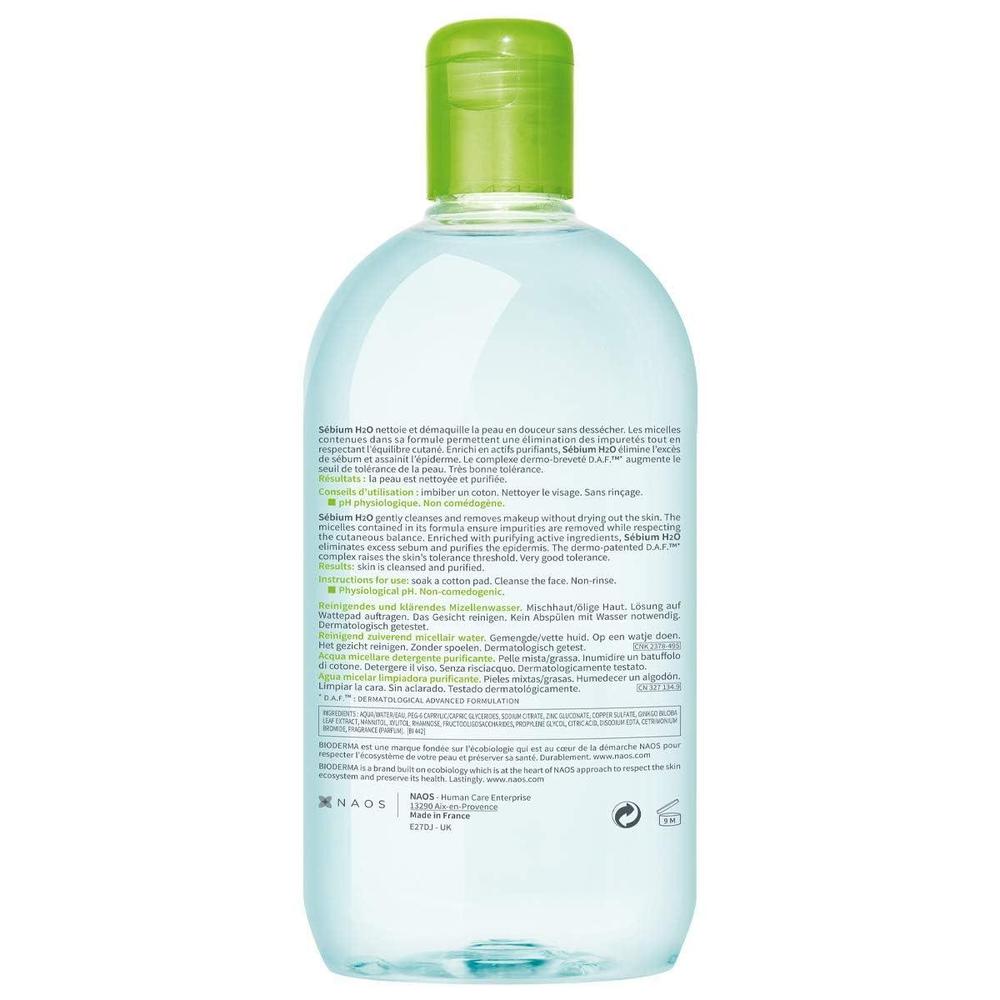 BIODERMA SEBIUM H20 SOLN 500ML #BIO73 1
