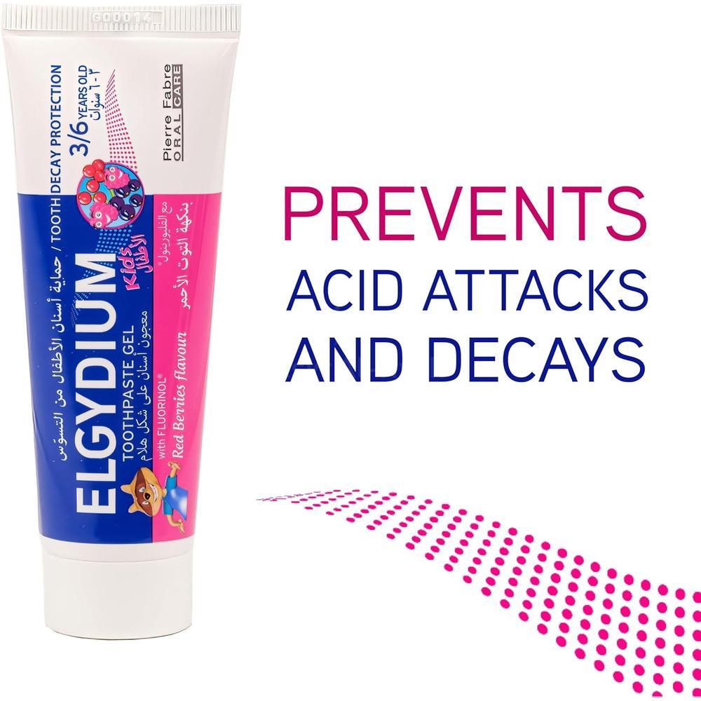 ELGYDIUM KIDS (2-6) TOOTH PASTE STRAWBERRY 50ML 1