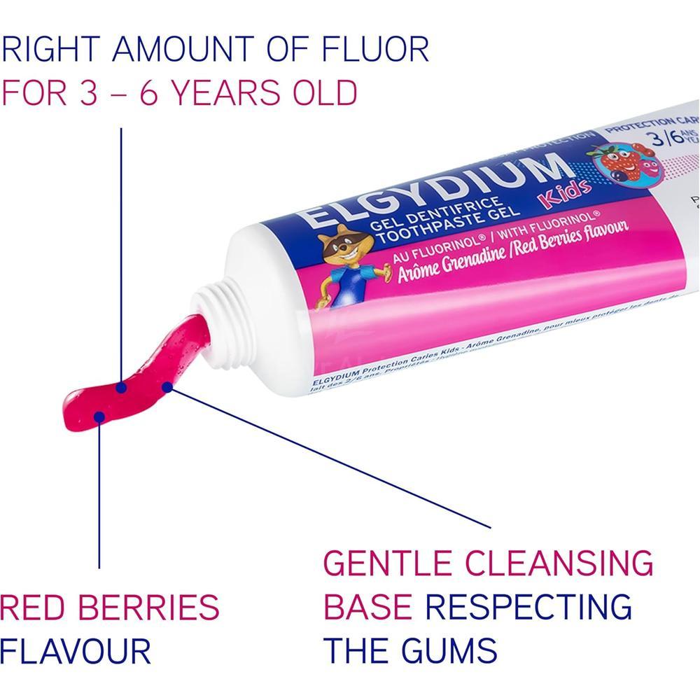 ELGYDIUM KIDS (2-6) TOOTH PASTE STRAWBERRY 50ML 3